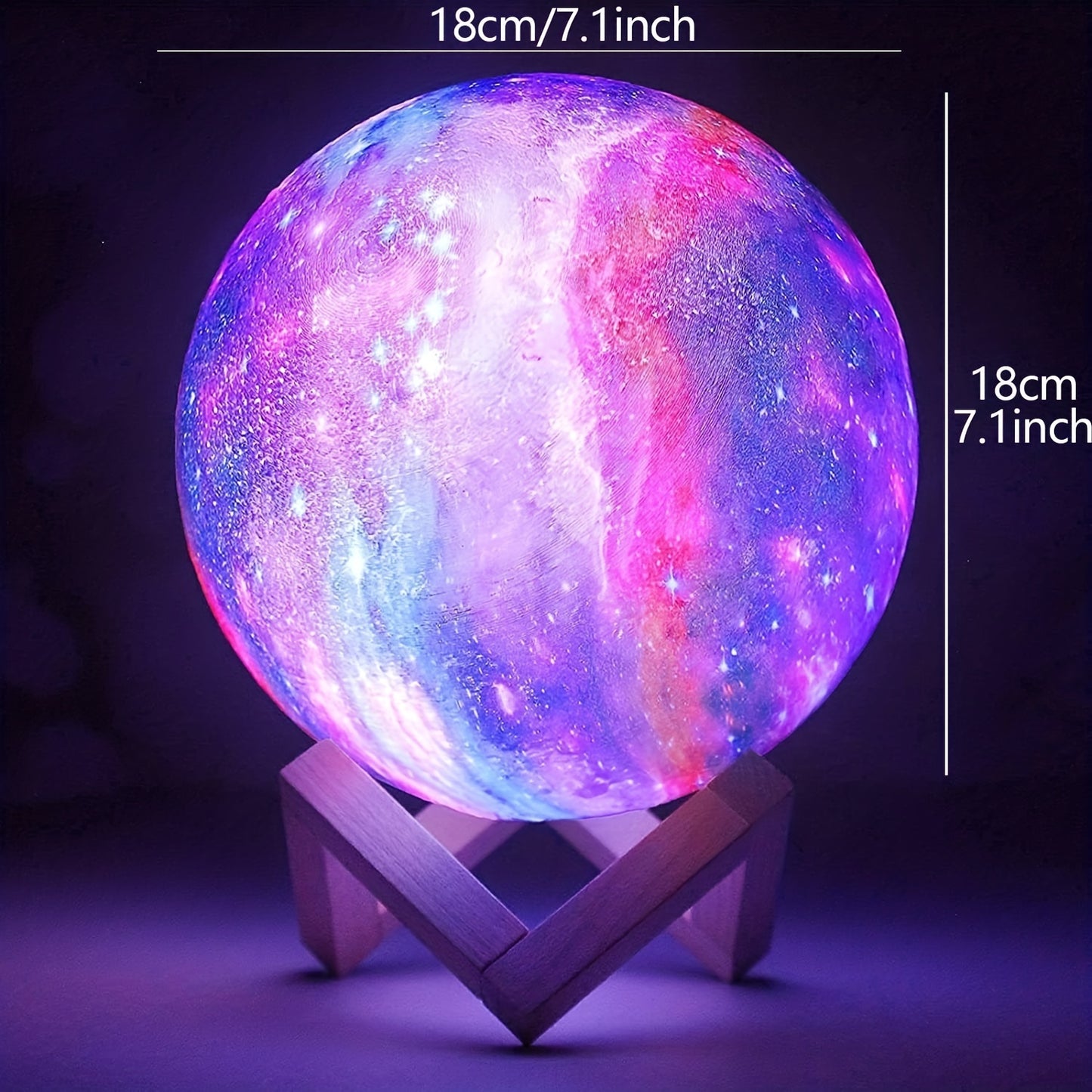 Luna Glow Galaxy Lamp Moonlight USB LED Night Lunar Light Touch Color Changing Moon Lamp