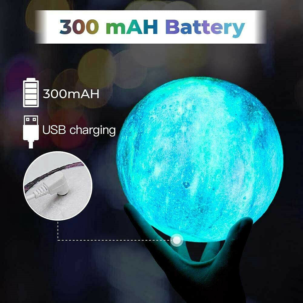 Luna Glow Galaxy Lamp Moonlight USB LED Night Lunar Light Touch Color Changing Moon Lamp